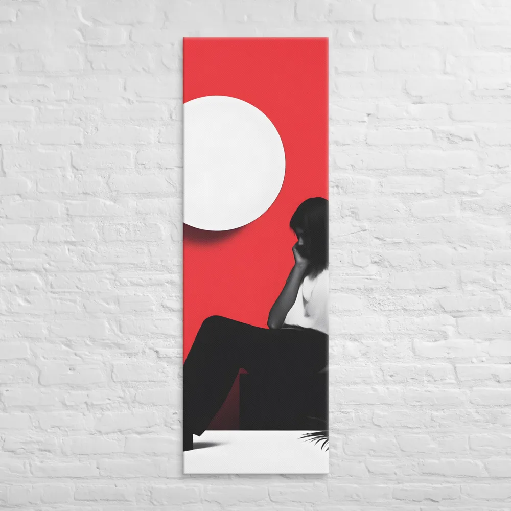 Contemplation in Red | Canvas | 20″×60″