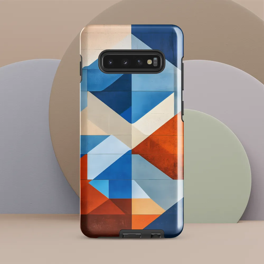 Geometric Harmony: A Vibrant Landscape | Phone Case |  S10 Plus | Tough Case | Glossy