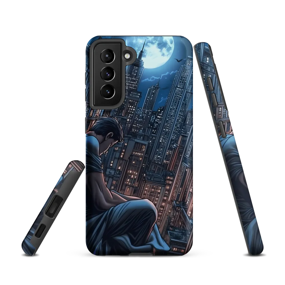 Reflections of a City Under the Moon