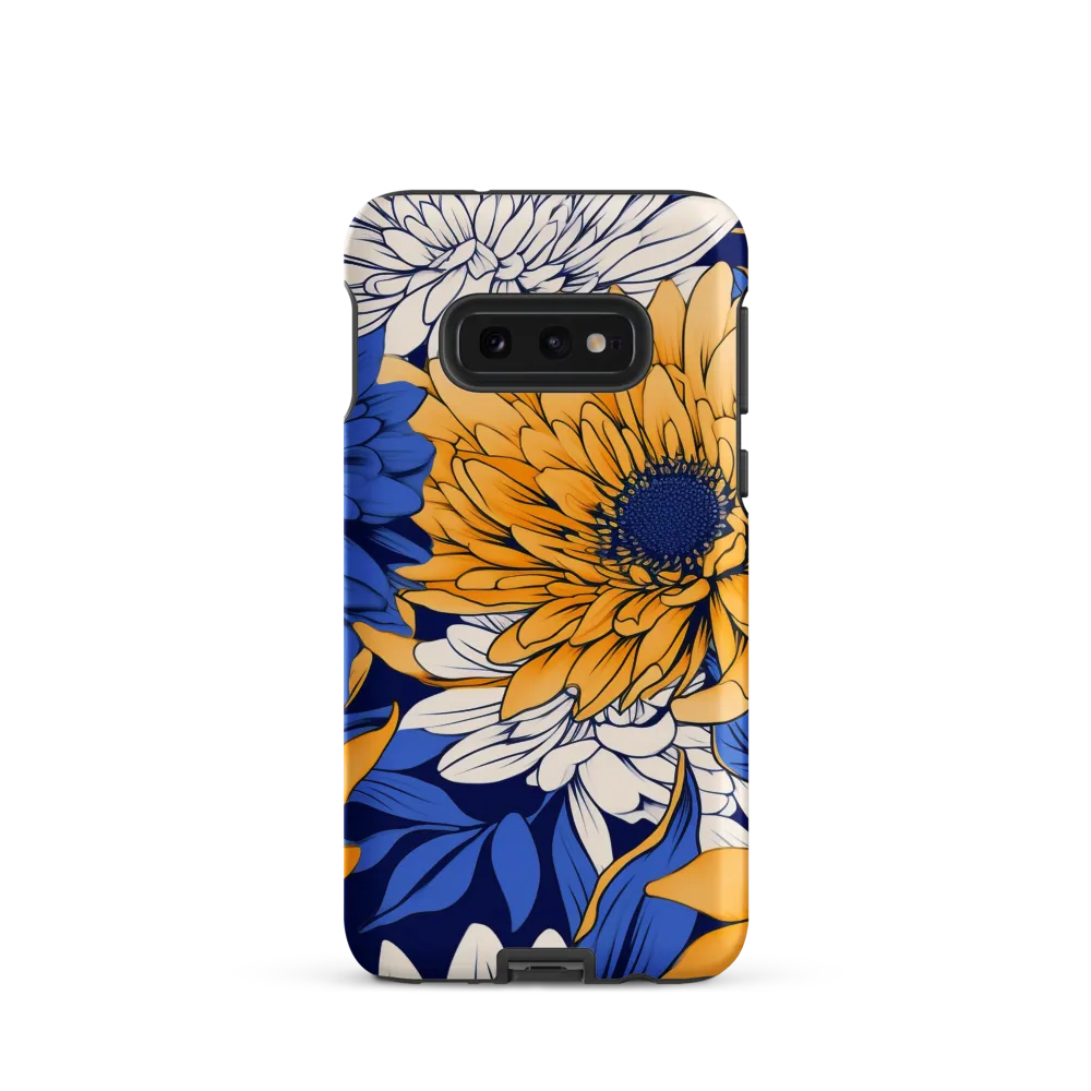Floral Harmony in Blue and Yellow