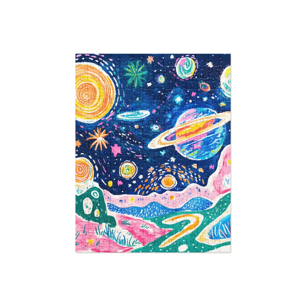 Whimsical Cosmic Landscape | Jigsaw Puzzle | 252/520 pieces