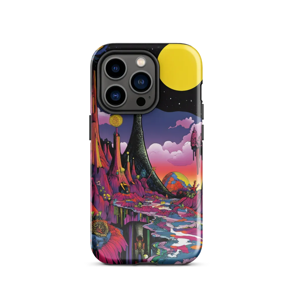 Celestial Dreams: A Journey Through an Alien Landscape | Phone Case |  14 Pro | Tough Case | Glossy
