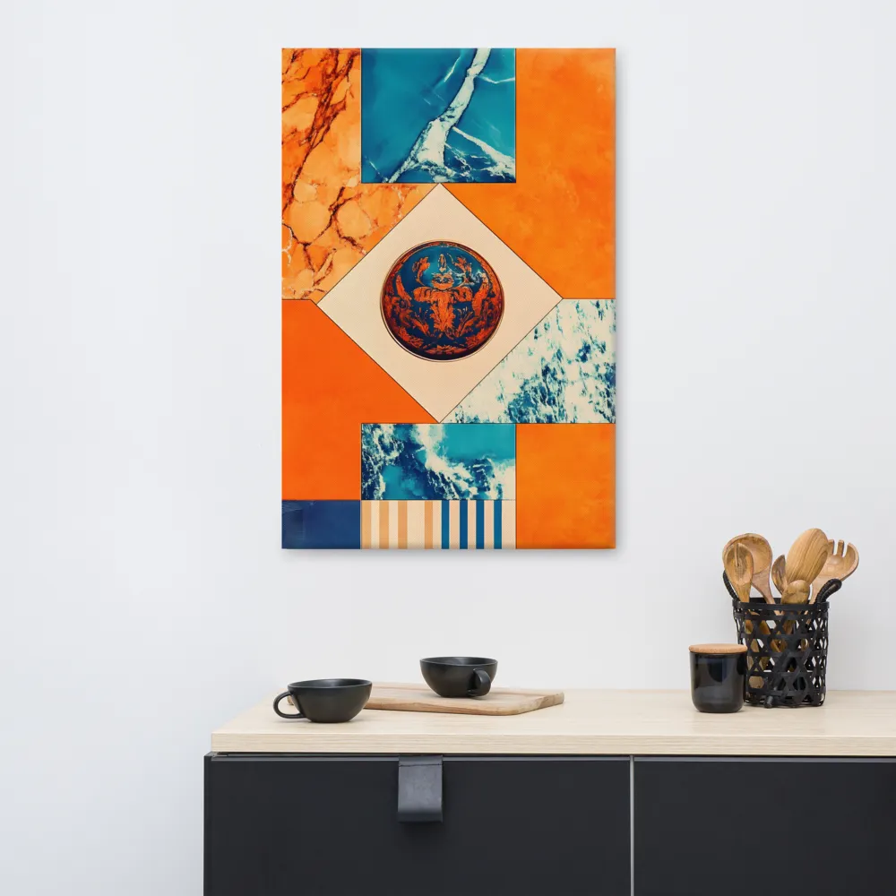 Harmonious Encounters: Abstract Geometry | Canvas | 24″×36″