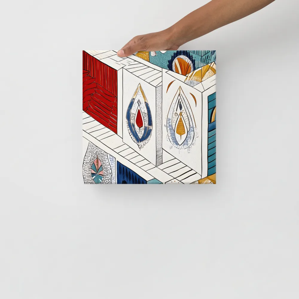 Symphony of Geometric Harmony | Canvas | 12″×12″