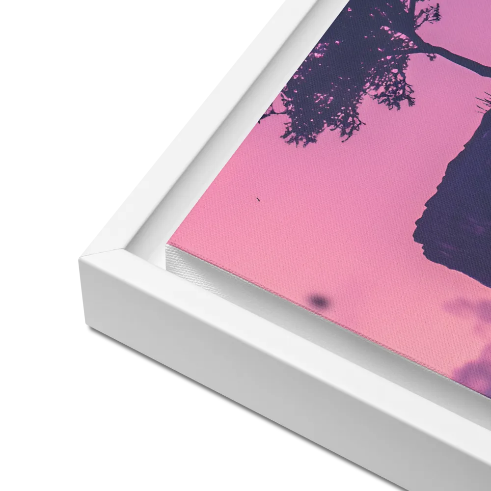 Solitude on the Edge | Canvas with White Frame | 12″×16″