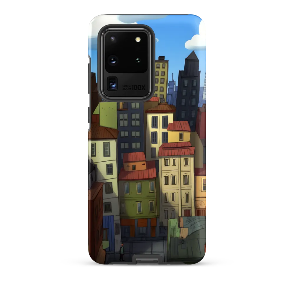 Urban Symphony: A Colorful Cityscape | Phone Case |  S20 Ultra | Tough Case | Matte