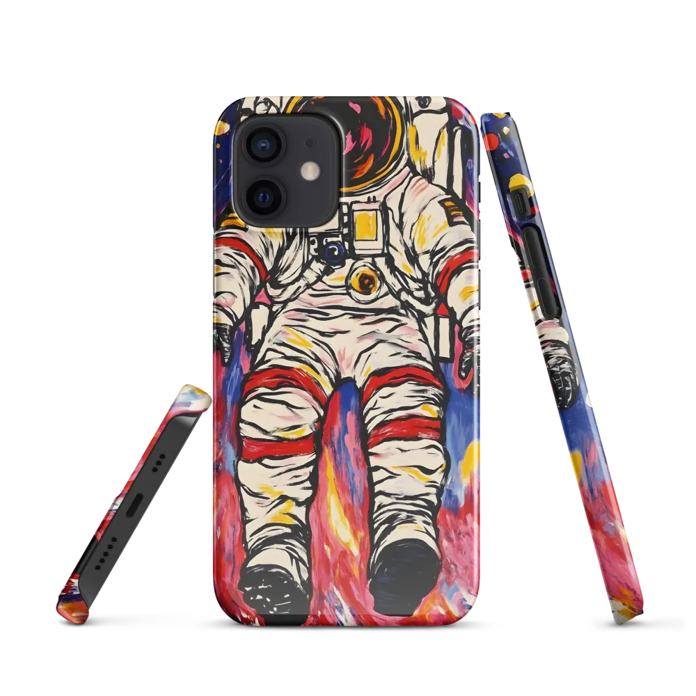 Magenta Drift: Floating Astronaut