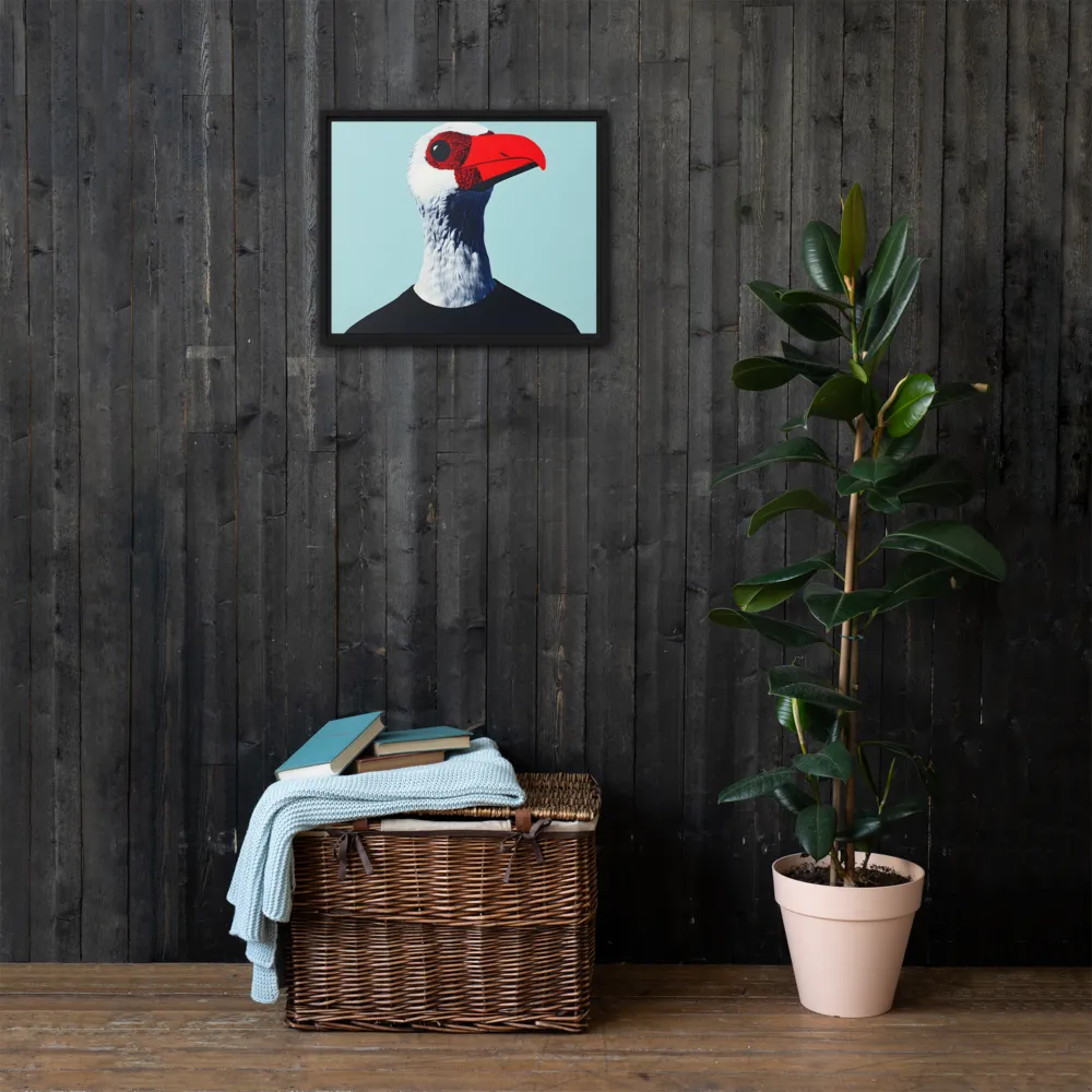 The Surreal Avian Portrait | Canvas with Black Frame | 16″×20″