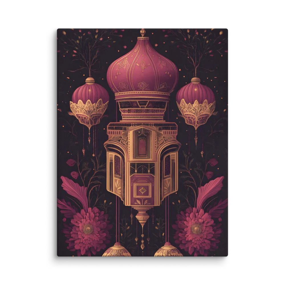 Ornate Harmony: A Digital Floral Architecture | Canvas | 30″×40″