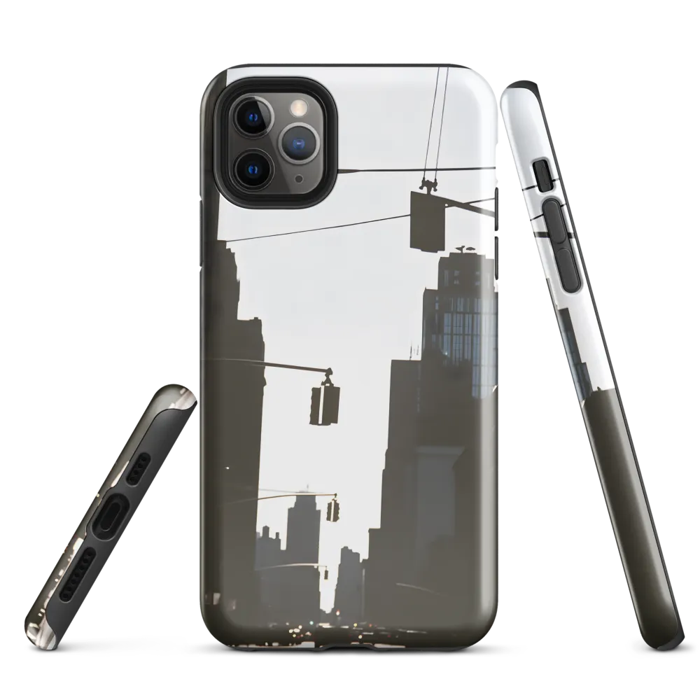 Silhouetted Serenity in Urban Light | Phone Case |  11 Pro Max | Tough Case | Glossy