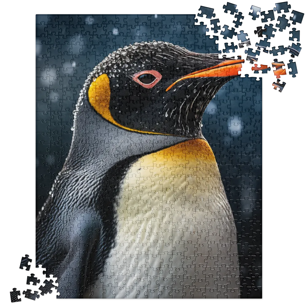 Majesty in the Snow: A Portrait of the Emperor Penguin | Jigsaw Puzzle | 520 pieces