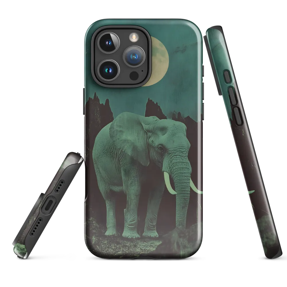 Ethereal Presence: Elephant Under a Full Moon