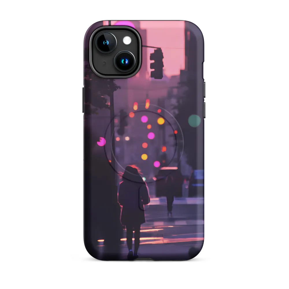 Magenta Dusk on a City Street