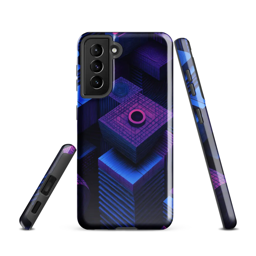 Geometric Dreams in Blue and Purple