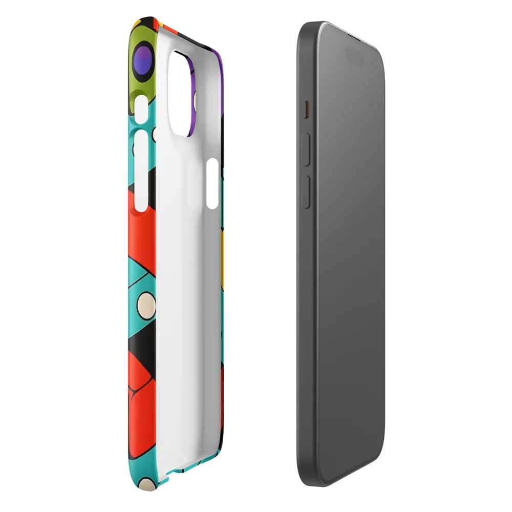 Vibrant Geometric Harmony | Phone Case |  15 Plus | Snap Case | Glossy