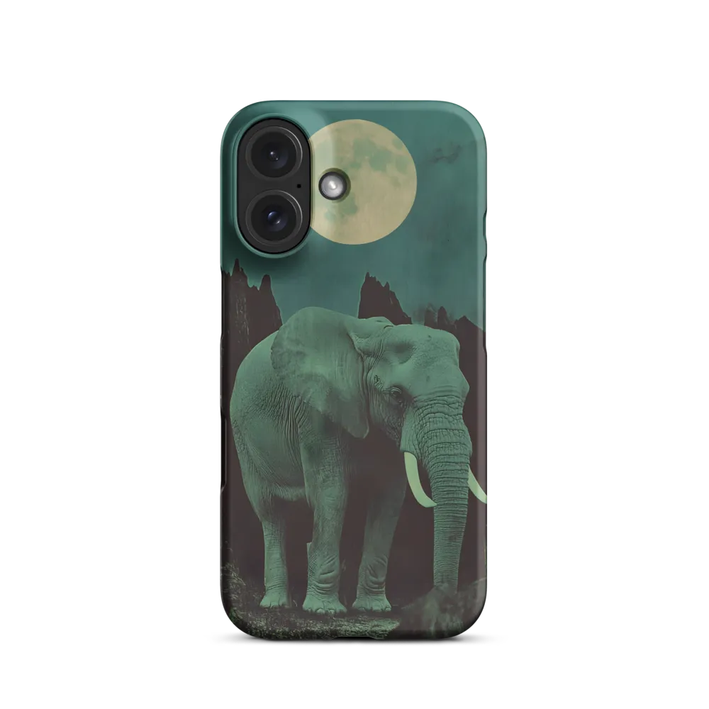 Ethereal Presence: Elephant Under a Full Moon
