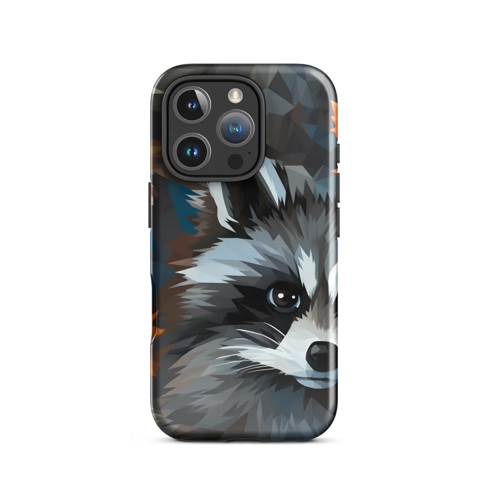 Whispers of Autumn: The Raccoon's Gaze | Phone Case |  16 Pro | Tough Case | Glossy