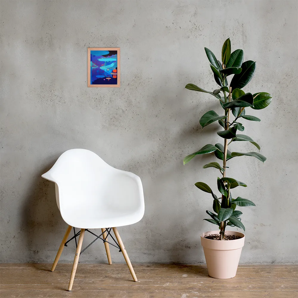 Reflections of Serenity | Poster with Red oak Frame | 8″×10″