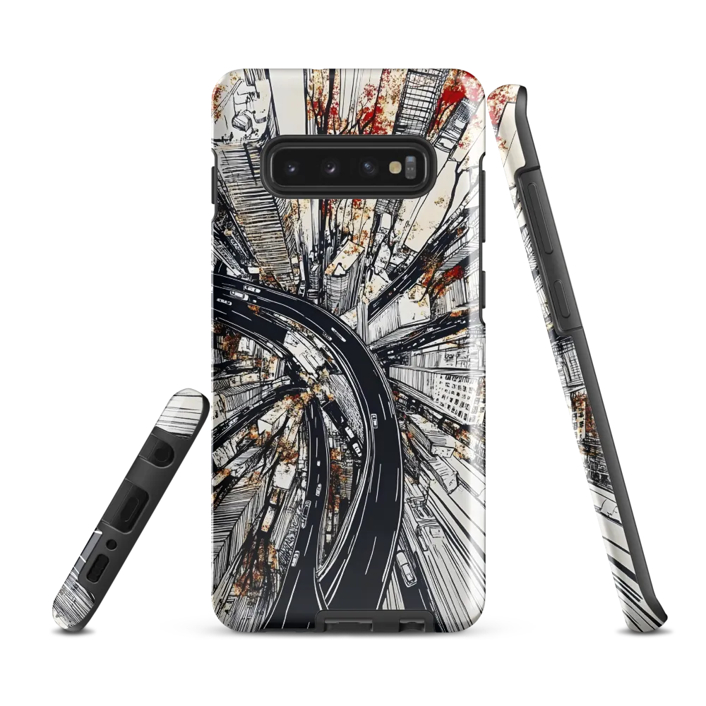 Urban Symphony: Aerial View of Life | Phone Case |  S10 Plus | Tough Case | Glossy