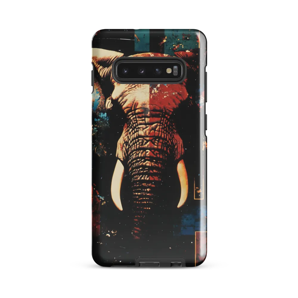 Majestic Mosaic: The Elephant | Phone Case |  S10 Plus | Tough Case | Glossy