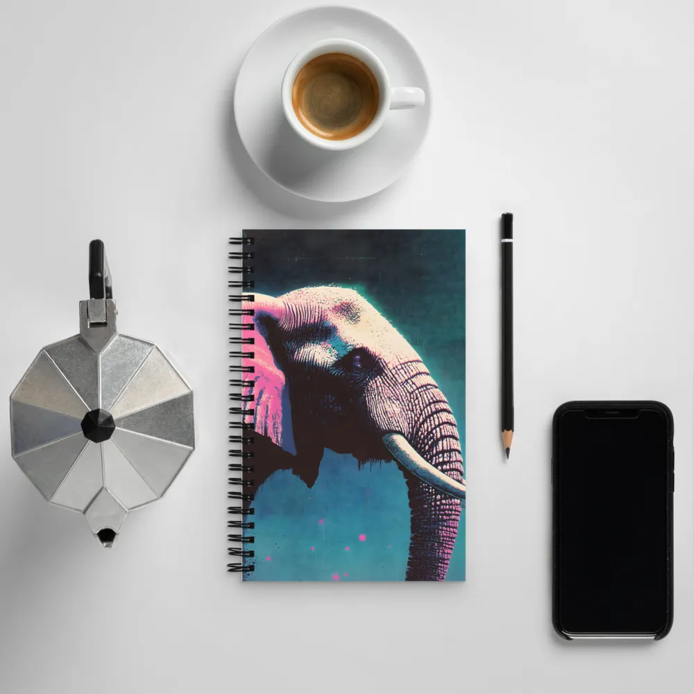 The Elephant in Neon | Spiral Notebook