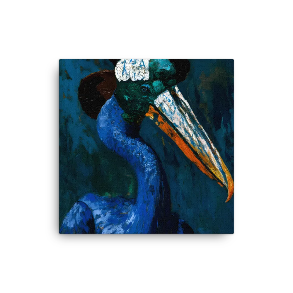Majestic Absurdity: The Hat-Wearing Bird | Thin Canvas | 16″×16″