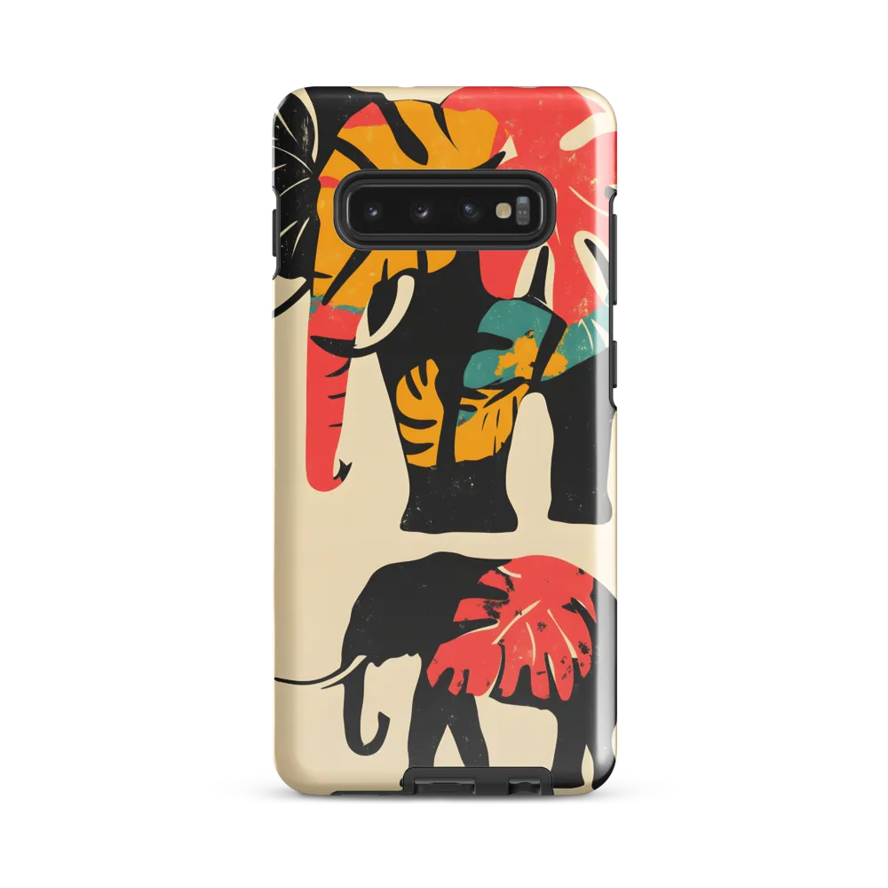 Tropical Elegance: The Elephant's Dance | Phone Case |  S10 Plus | Tough Case | Glossy