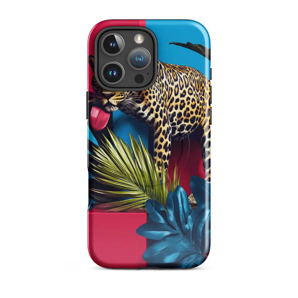 Playful Leopard in Vibrant Paradise