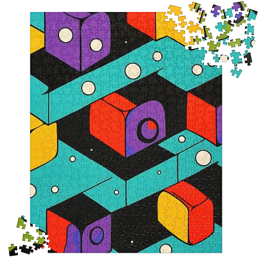 Vibrant Geometric Harmony | Jigsaw Puzzle | 520 pieces