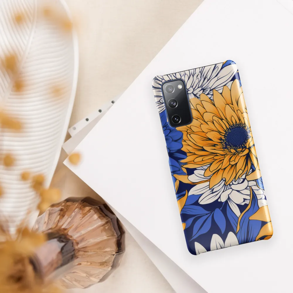 Floral Harmony in Blue and Yellow