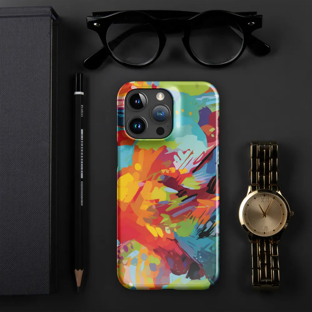 Colorful Lizard: An Abstract Adventure | Phone Case |  15 Pro Max | Snap Case | Glossy