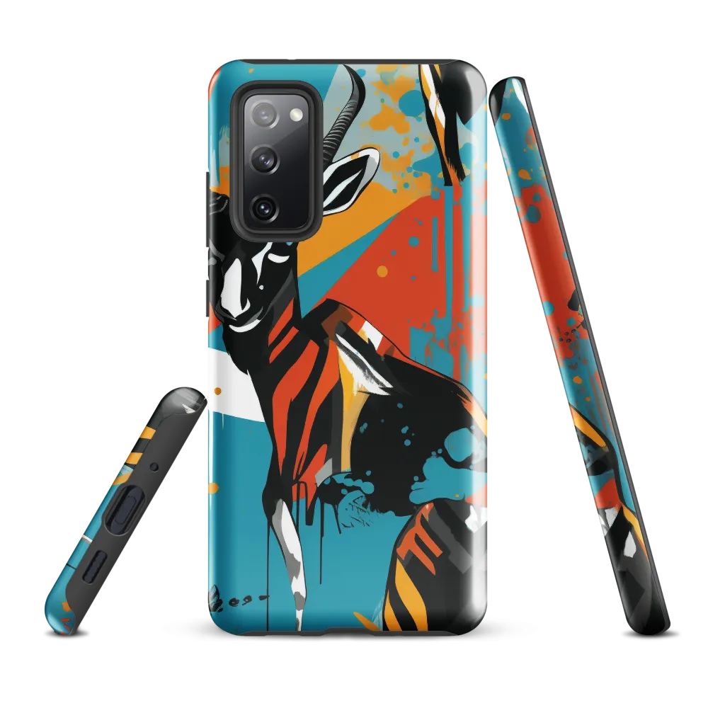 Dynamic Antelope in Vivid Abstract