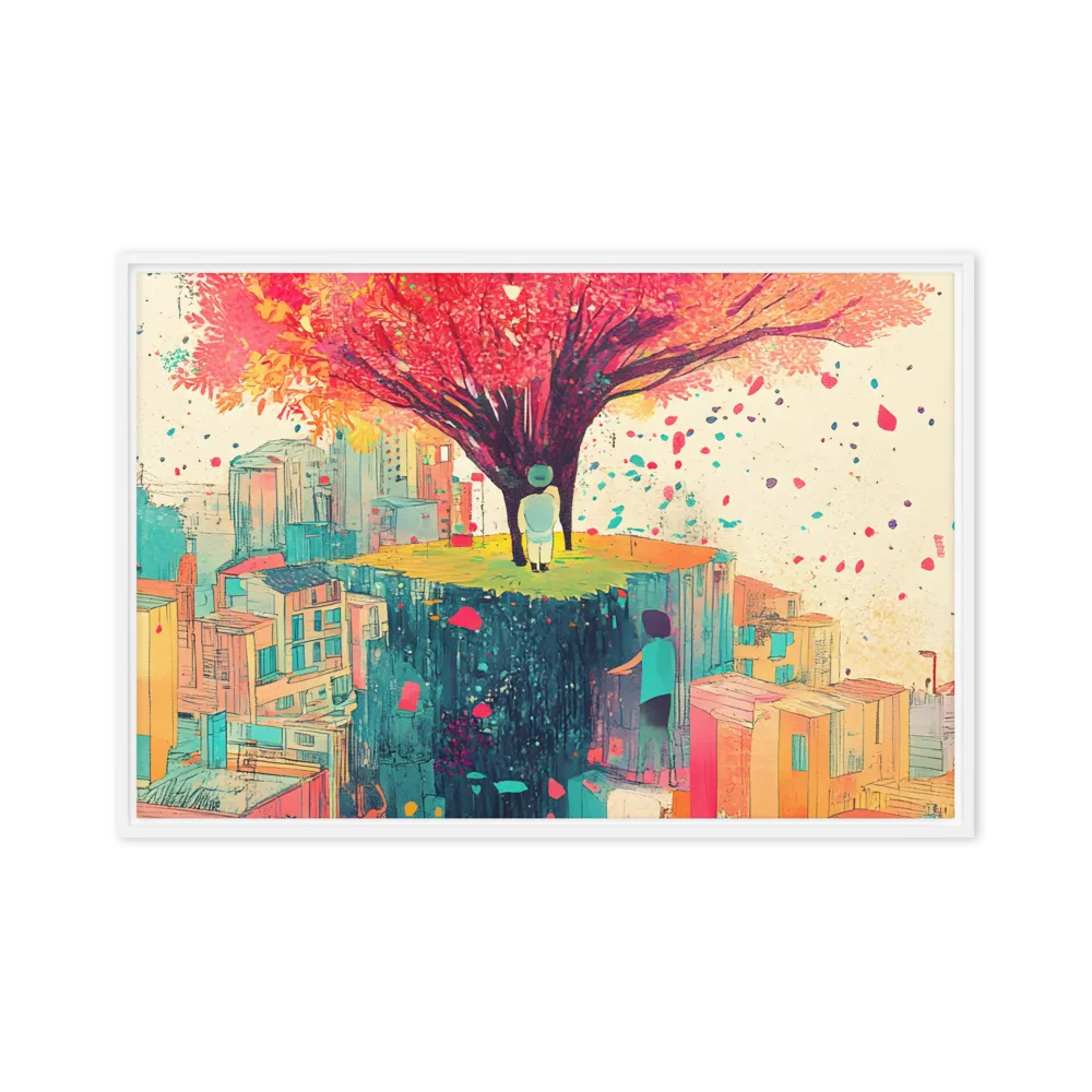 Whispers of Urban Dreams | Canvas with White Frame | 20″×30″