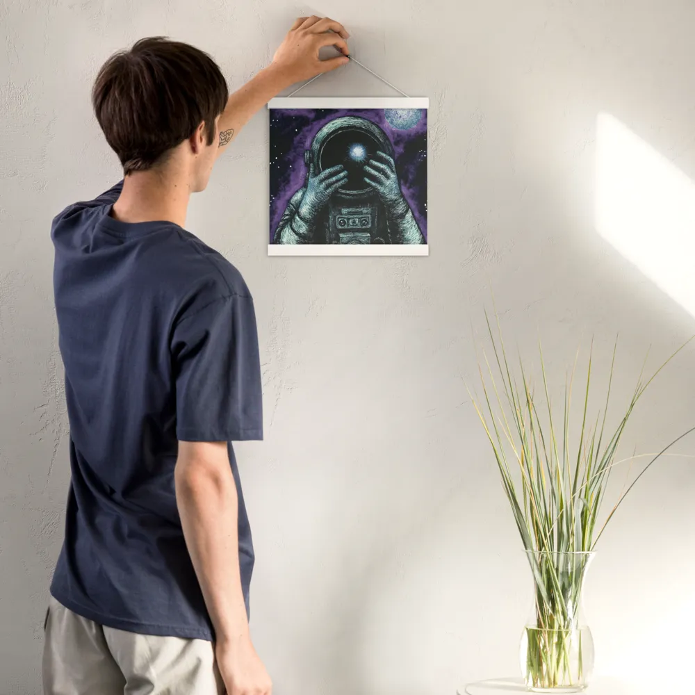 Beyond the Stars | Poster With White Wood Hanger | 12″×12″