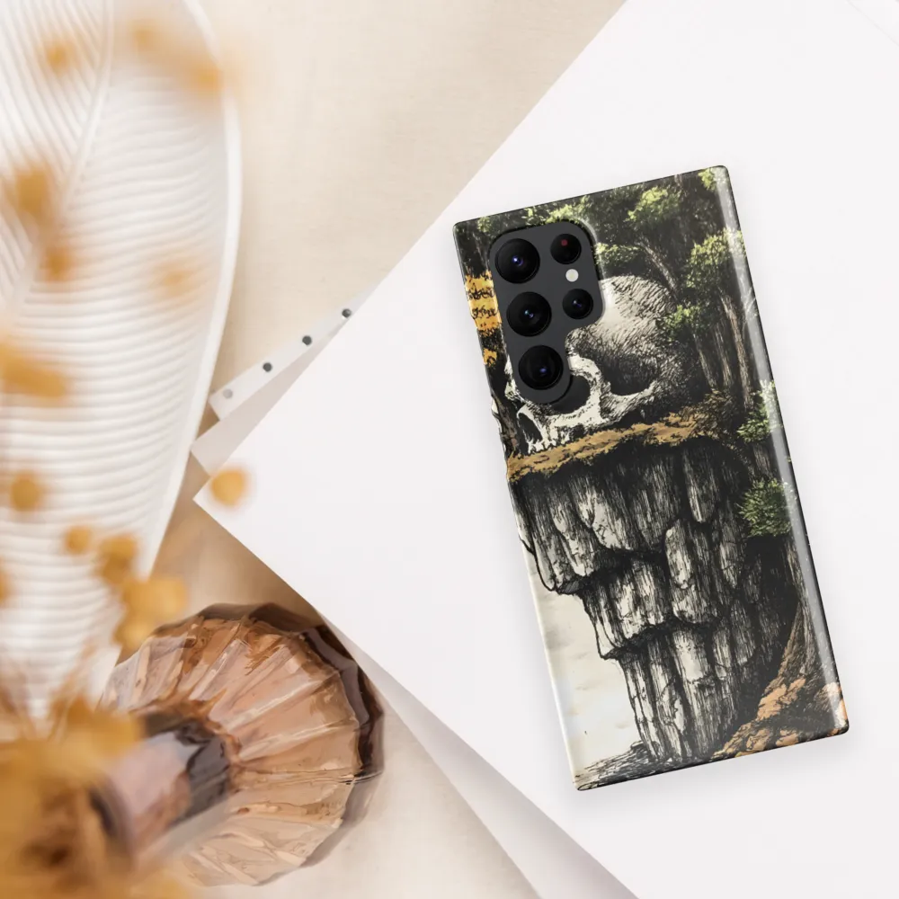 The Whispering Skull: A Surreal Encounter with Nature | Phone Case |  S22 Ultra | Snap Case | Glossy