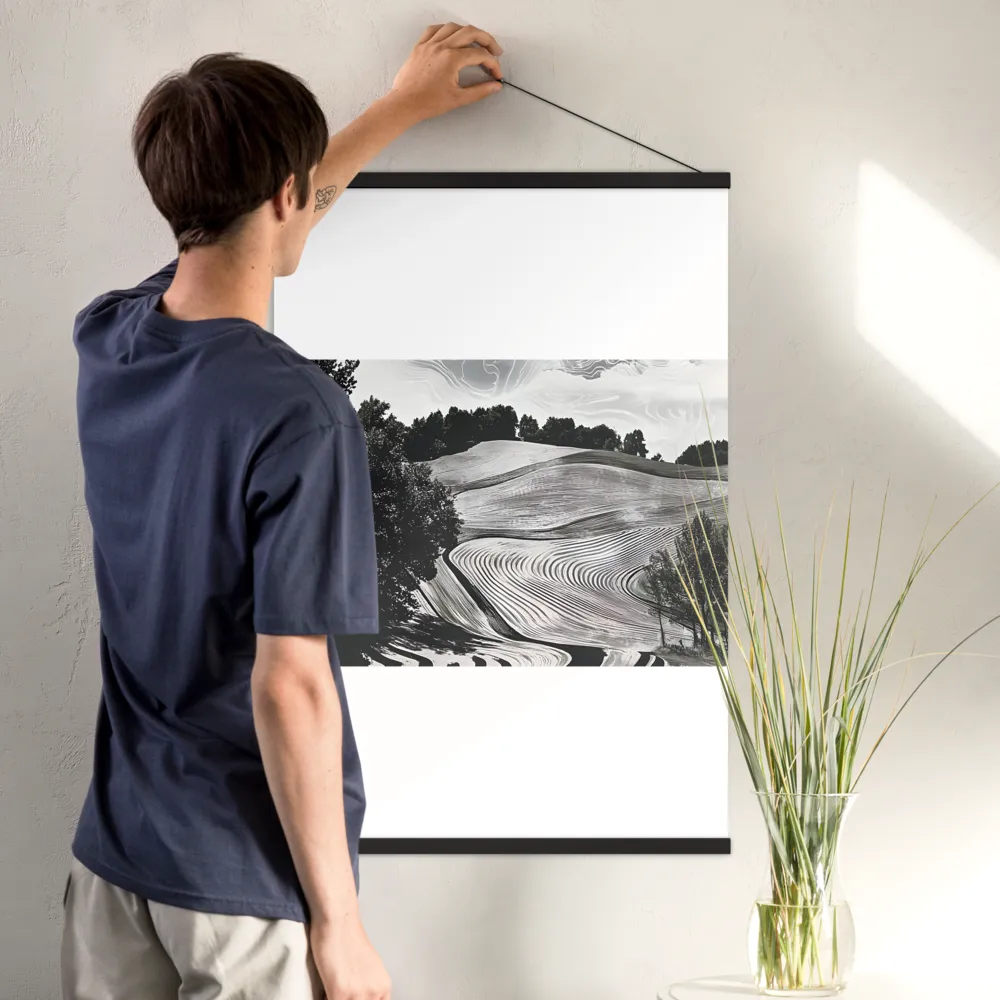 Fields of Serenity | Poster With Black Wood Hanger | 24″×36″