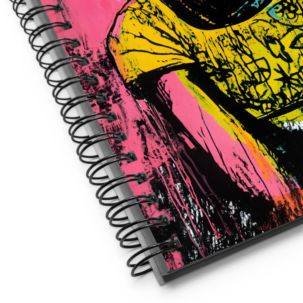 Urban Elegance: A Graffiti Portrait | Spiral Notebook