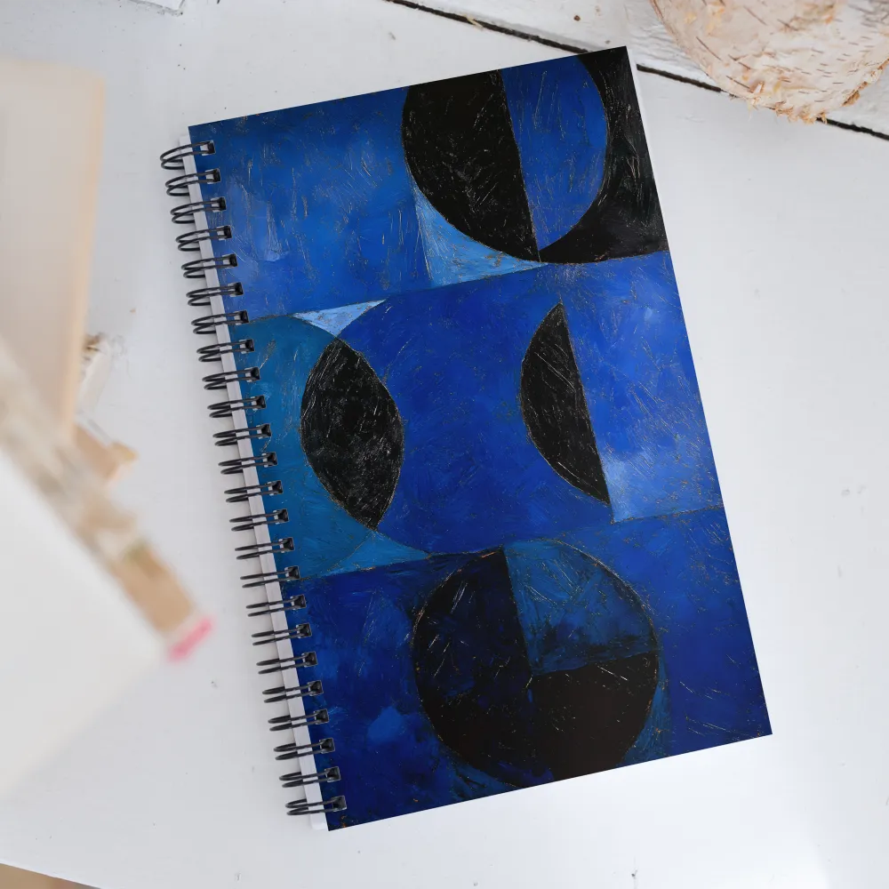 Dynamics of Blue and Black | Spiral Notebook