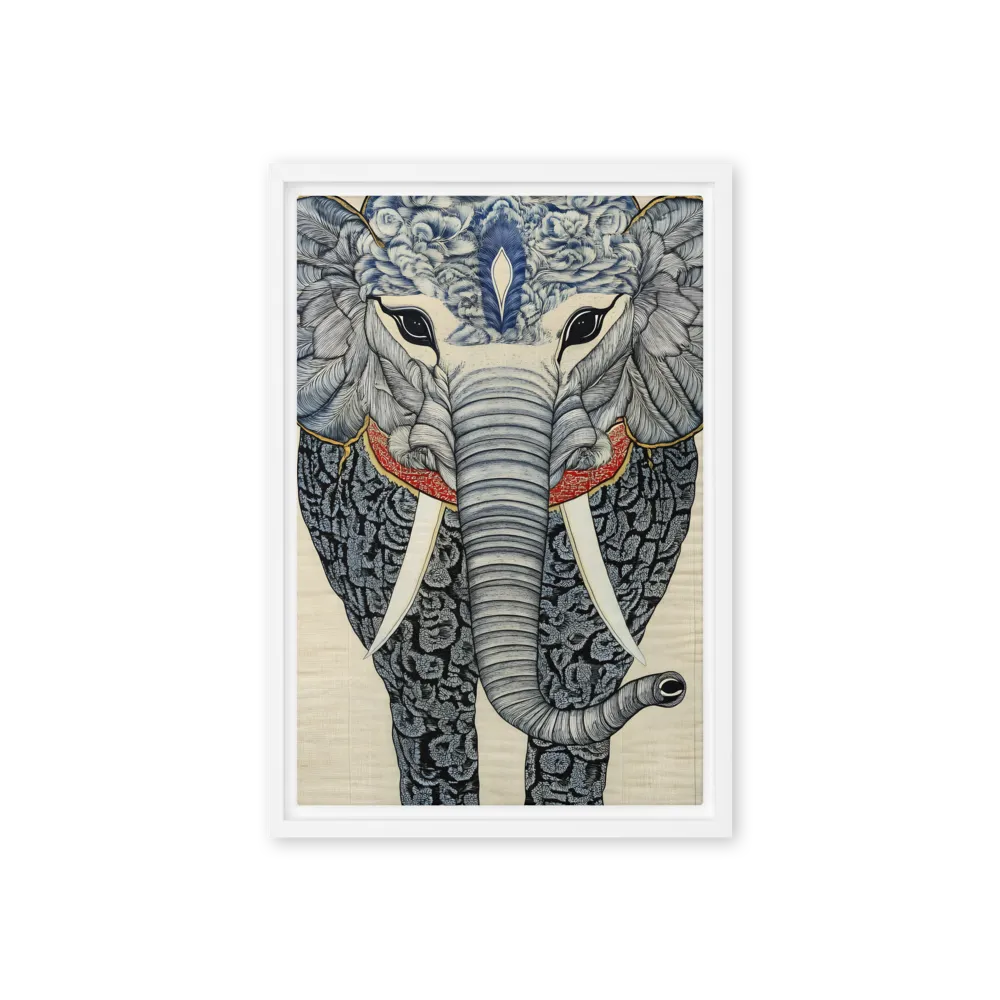 Majesty of the Elephant | Canvas with White Frame | 12″×18″