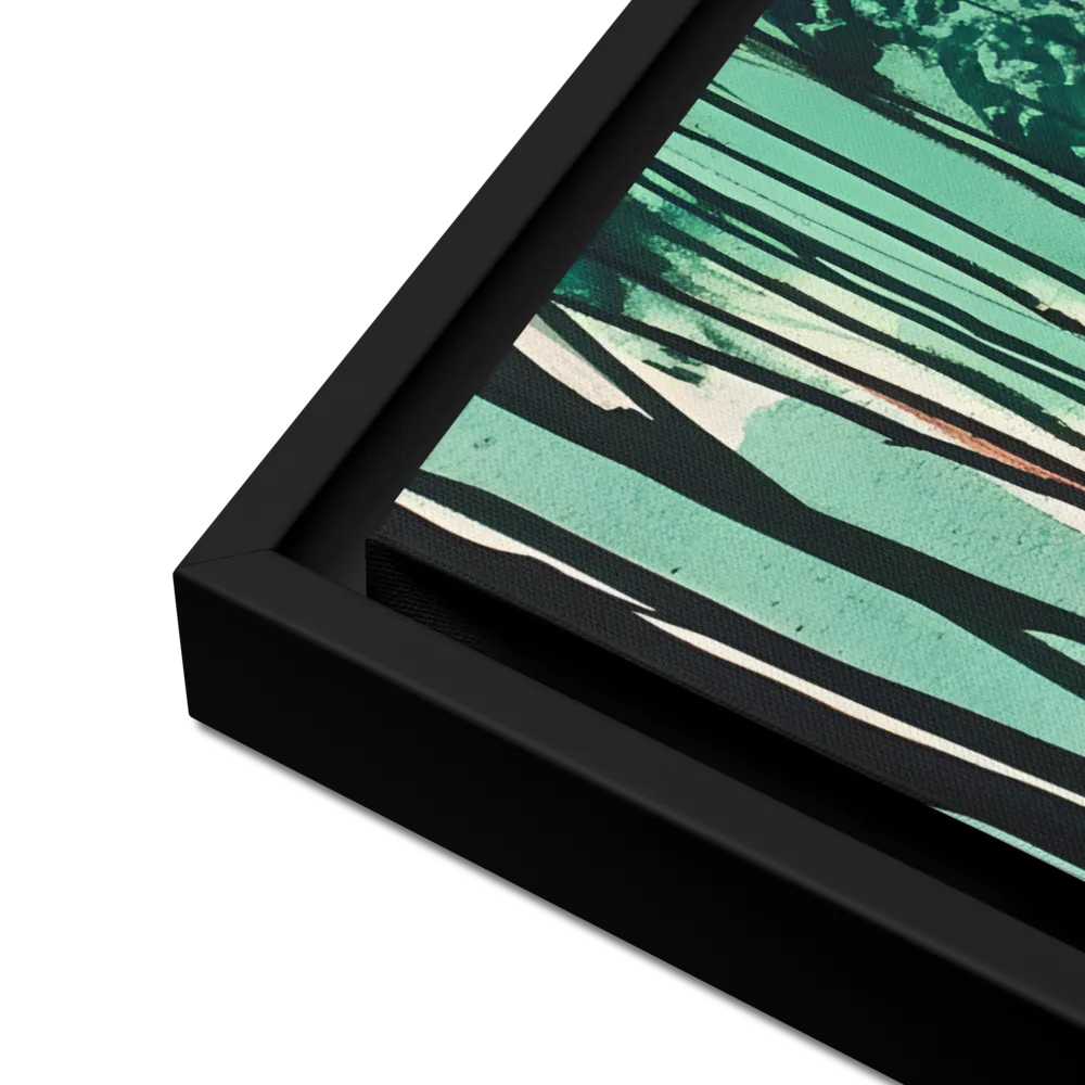 Winding Path Through the Forest | Canvas with Black Frame | 18″×24″