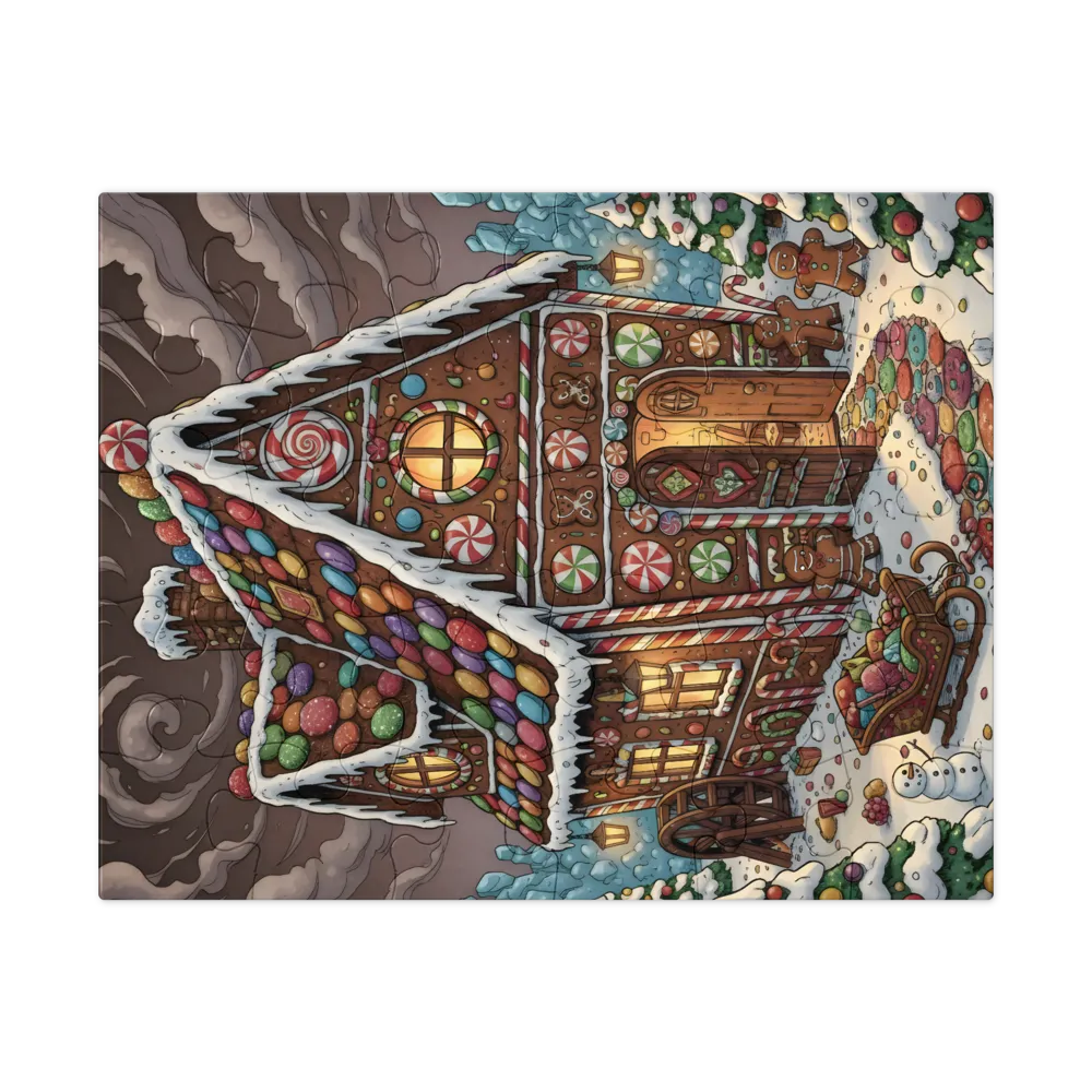 Gingerbread Cottage 
 Jigsaw Puzzle in Tin Box