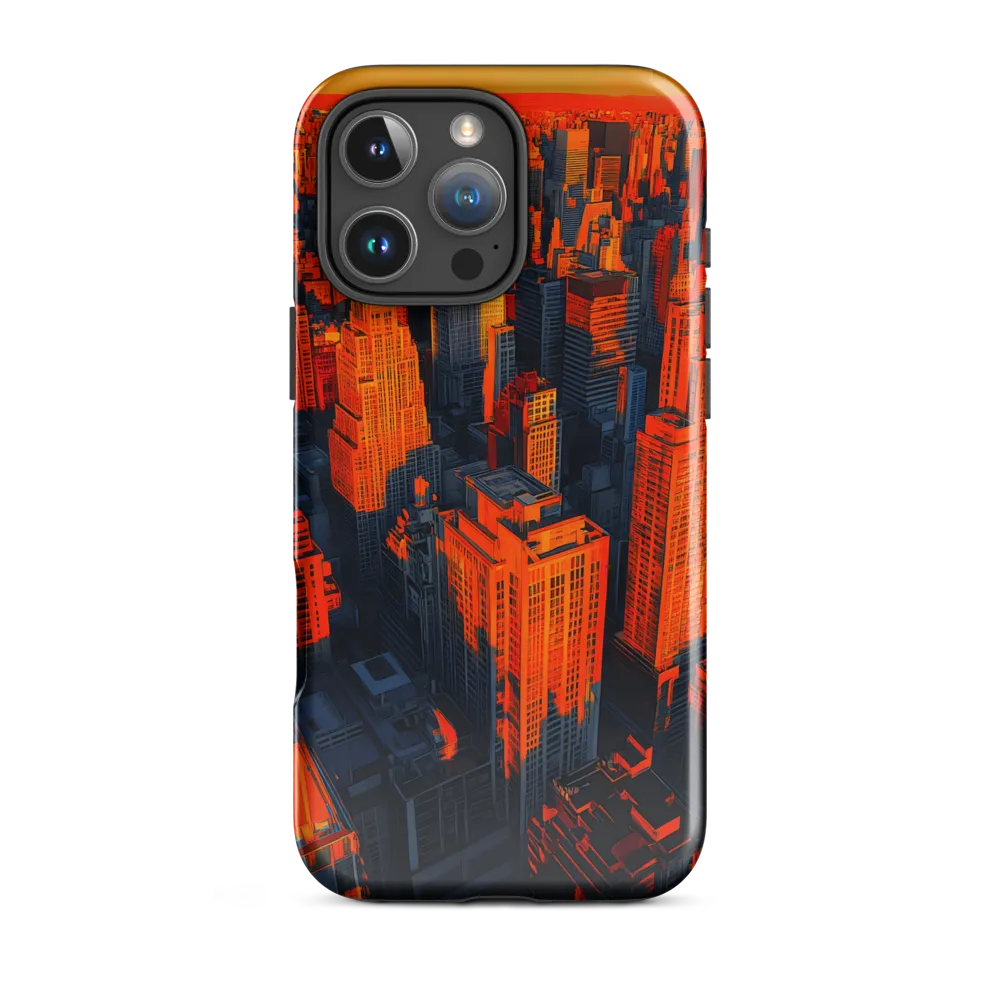 Urban Dawn: A Digital Ode to Skyscrapers | Phone Case |  16 Pro Max | Tough Case | Glossy