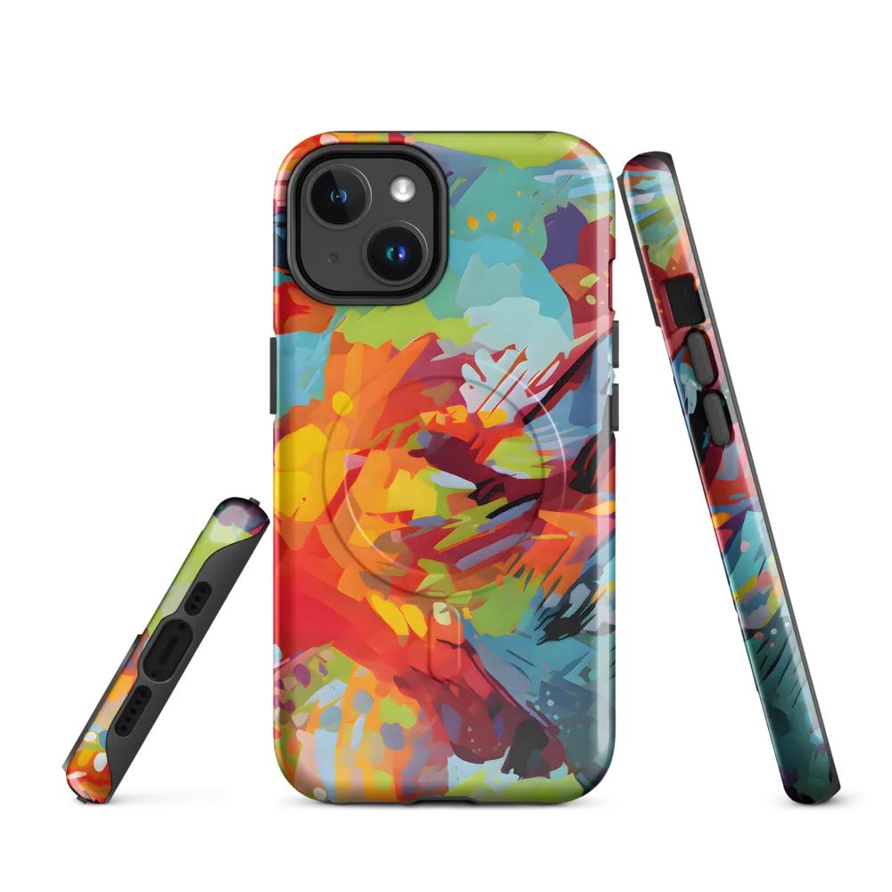Colorful Lizard: An Abstract Adventure | Phone Case |  14 | MagSafe® Tough Case | Glossy
