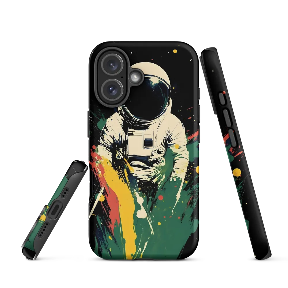 Cosmic Splash: The Astronaut's Journey | Phone Case |  16 | Tough Case | Matte