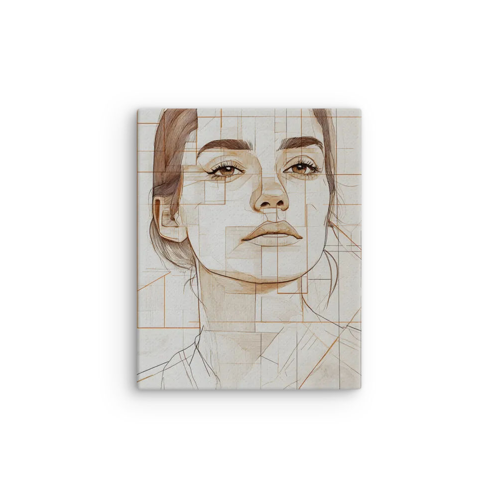 Geometric Serenity: A Minimalist Portrait