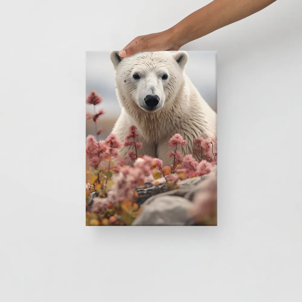 Curiosity Among Blooms: The Polar Bear