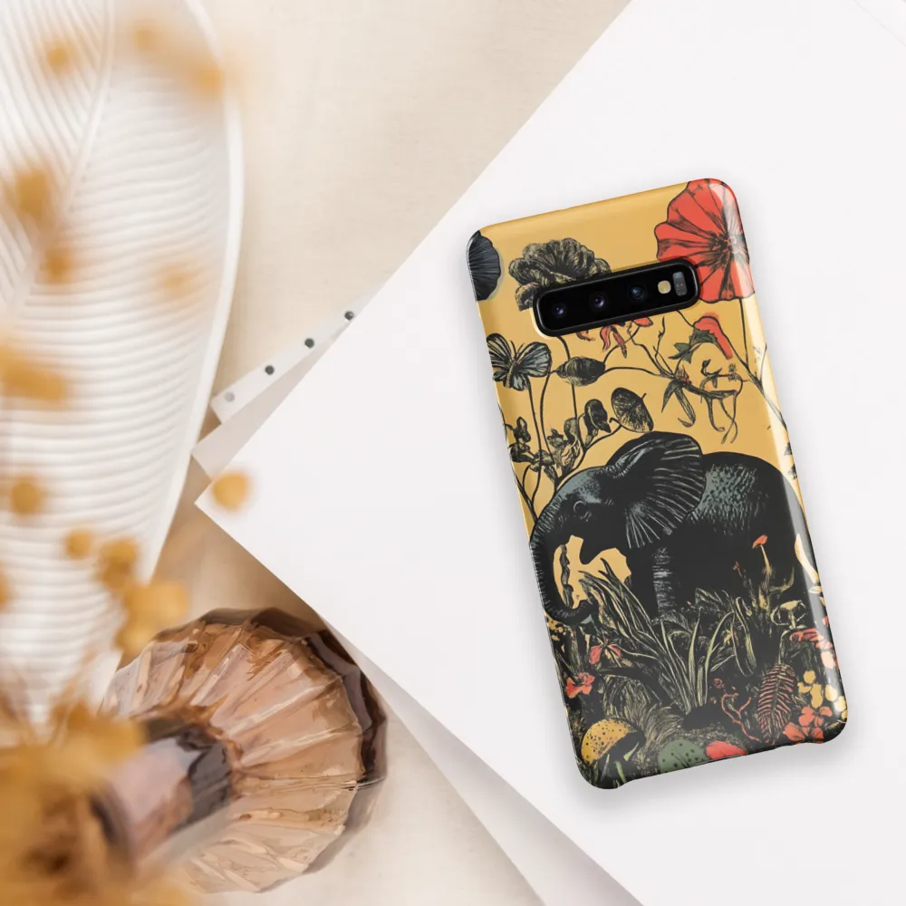 Floral Majesty: The Elephant's Sanctuary | Phone Case |  S10 Plus | Snap Case | Glossy