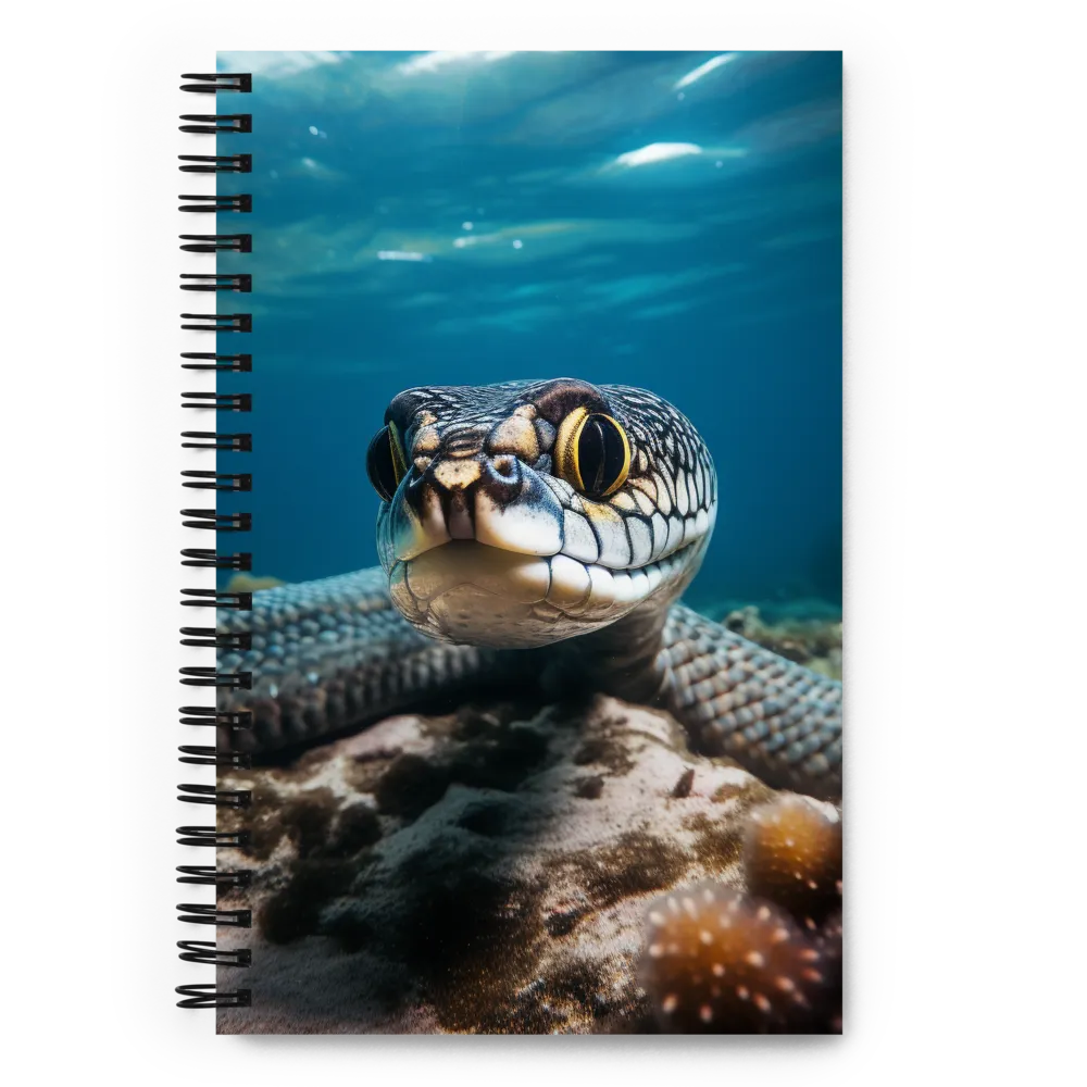 Underwater Majesty: The Serpent's Gaze | Spiral Notebook