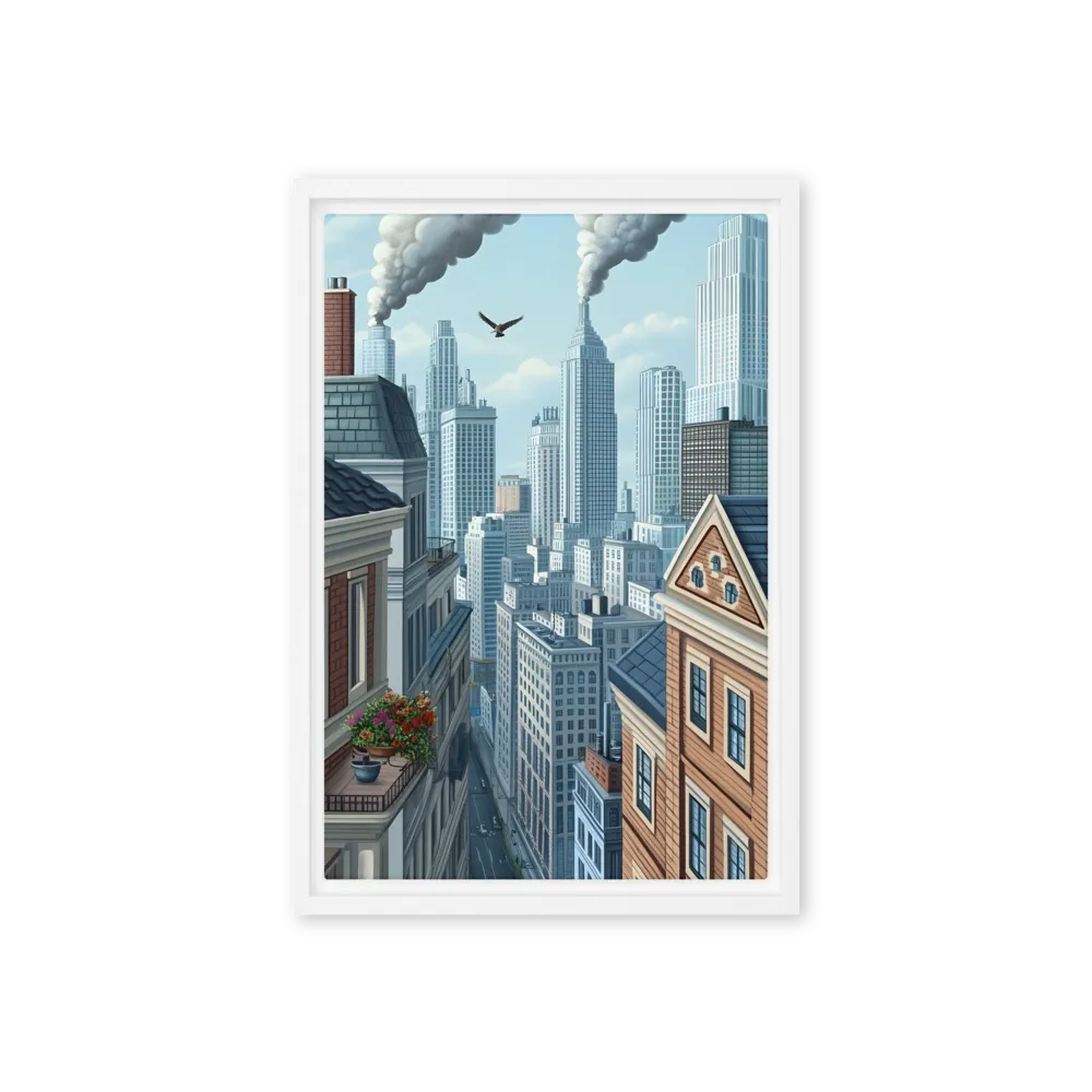 Urban Symphony | Canvas with White Frame | 12″×18″