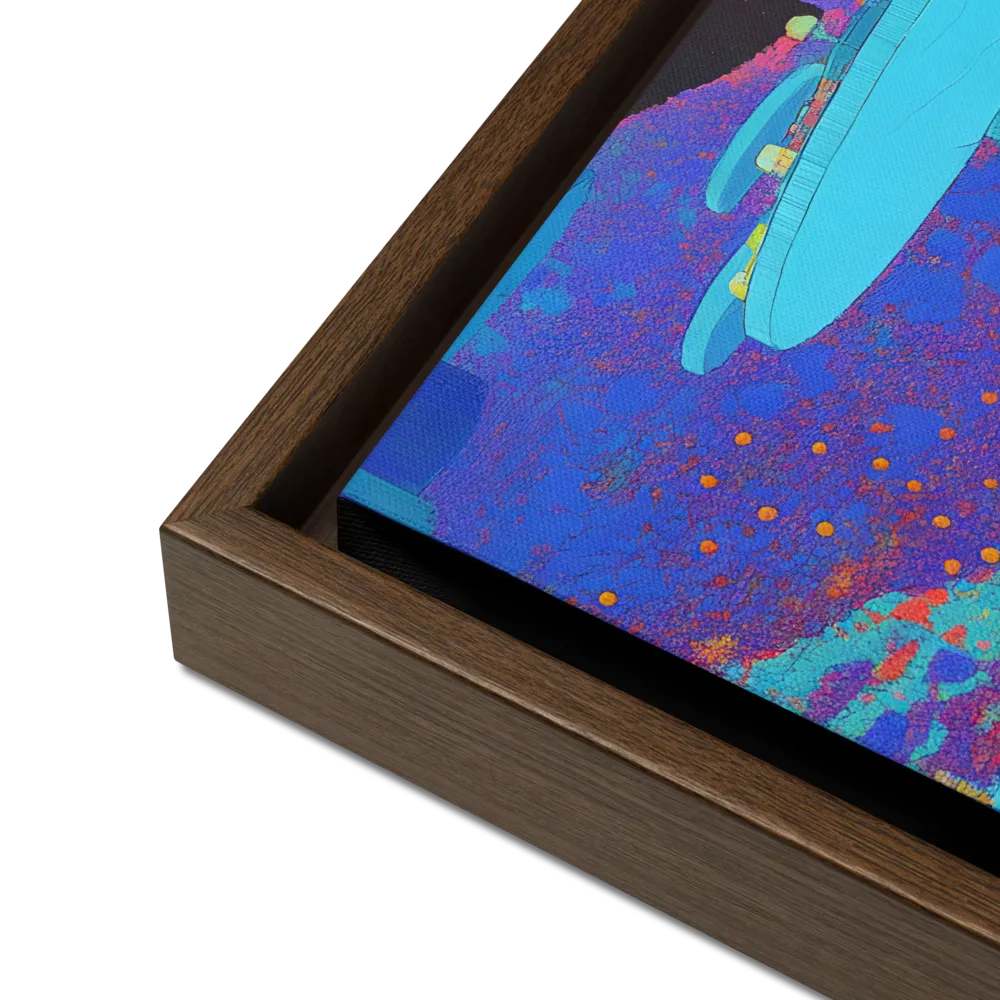 Reflections of Serenity | Canvas with Brown Frame | 16″×16″